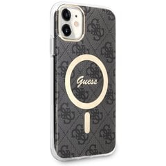 Чехол Guess GUHMN61H4STK для iPhone 11 6.1" hardcase 4G MagSafe, черный цена и информация | Чехлы для телефонов | pigu.lt