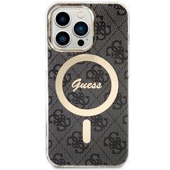 Чехол Guess GUHMP13LH4STK для iPhone 13 Pro | 13 6.1" hardcase 4G MagSafe, черный цена и информация | Чехлы для телефонов | pigu.lt