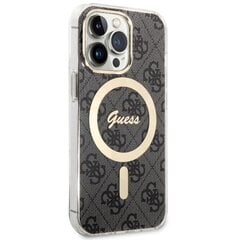 Чехол Guess GUHMP13LH4STK для iPhone 13 Pro | 13 6.1" hardcase 4G MagSafe, черный цена и информация | Чехлы для телефонов | pigu.lt