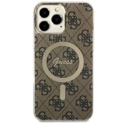 Чехол Guess GUHMP13XH4STW для iPhone 13 Pro Max 6.7" hardcase 4G MagSafe, коричневый цена и информация | Чехлы для телефонов | pigu.lt