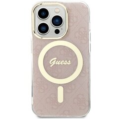 Чехол Guess GUHMP14LH4STP для iPhone 14 Pro 6.1" hardcase 4G MagSafe, розовый цена и информация | Чехлы для телефонов | pigu.lt