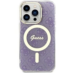 Guess GUHMP14LH4STU iPhone 14 Pro 6.1" purpurowy|purple hardcase 4G MagSafe цена и информация | Чехлы для телефонов | pigu.lt