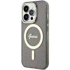 Чехол Guess GUHMP14LHCMCGK для iPhone 14 Pro 6.1" hardcase Glitter Gold MagSafe, черный цена и информация | Чехлы для телефонов | pigu.lt