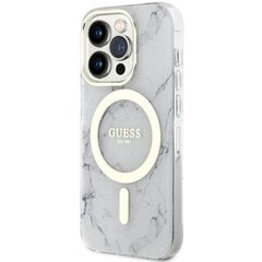 Чехол Guess GUHMP14LPCUMAH для iPhone 14 Pro 6.1" hardcase Marble MagSafe, белый цена и информация | Чехлы для телефонов | pigu.lt