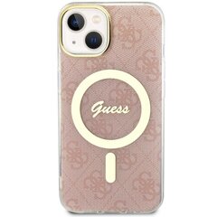 Чехол Guess GUHMP14MH4STP для iPhone 14 Plus 6.7" hardcase 4G MagSafe, розовый цена и информация | Чехлы для телефонов | pigu.lt