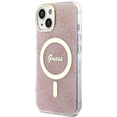 Чехол Guess GUHMP14MH4STP для iPhone 14 Plus 6.7" hardcase 4G MagSafe, розовый цена и информация | Чехлы для телефонов | pigu.lt