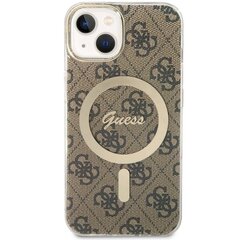 Чехол Guess GUHMP14MH4STW для iPhone 14 Plus 6.7" hardcase 4G MagSafe, коричневый цена и информация | Чехлы для телефонов | pigu.lt