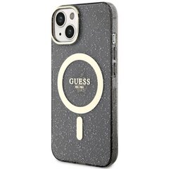 Чехол Guess GUHMP14MHCMCGK для iPhone 14 Plus 6.7" hardcase Glitter Gold MagSafe, черный цена и информация | Чехлы для телефонов | pigu.lt