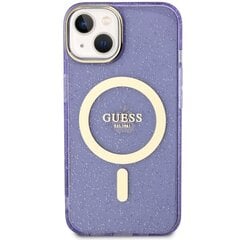 Guess GUHMP14MHCMCGU iPhone 14 Plus 6.7" purpurowy|purple hardcase Glitter Gold MagSafe цена и информация | Чехлы для телефонов | pigu.lt