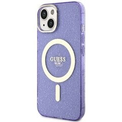 Guess GUHMP14MHCMCGU iPhone 14 Plus 6.7" purpurowy|purple hardcase Glitter Gold MagSafe цена и информация | Чехлы для телефонов | pigu.lt