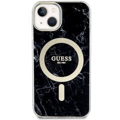 Чехол Guess GUHMP14MPCUMAK для iPhone 14 Plus 6.7" hardcase Marble MagSafe, черный цена и информация | Чехлы для телефонов | pigu.lt