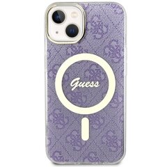 Guess GUHMP14SH4STU iPhone 14 6.1" purpurowy|purple hardcase 4G MagSafe цена и информация | Чехлы для телефонов | pigu.lt