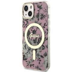 Guess GUHMP14SHCFWSP iPhone 14 6.1" różowy|pink hardcase Flower MagSafe цена и информация | Чехлы для телефонов | pigu.lt