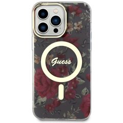 Guess GUHMP14XHCFWSA iPhone 14 Pro Max 6.7" zielony|khaki hardcase Flower MagSafe цена и информация | Чехлы для телефонов | pigu.lt