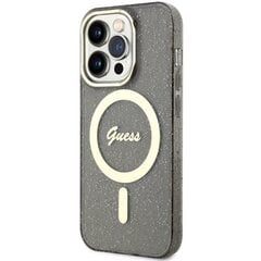 Чехол Guess GUHMP14XHCMCGK для iPhone 14 Pro Max 6.7" hardcase Glitter Gold MagSafe, черный цена и информация | Чехлы для телефонов | pigu.lt