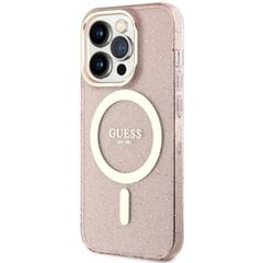 Чехол Guess GUHMP14XHCMCGP для iPhone 14 Pro Max 6.7" hardcase Glitter Gold MagSafe, розовый цена и информация | Чехлы для телефонов | pigu.lt