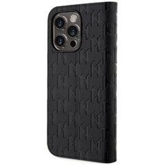 Karl Lagerfeld KLBKP14XSAKLHPK iPhone 14 Pro Max 6.7" bookcase czarny|black Saffiano Monogram цена и информация | Чехлы для телефонов | pigu.lt