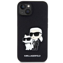 Чехол Karl Lagerfeld KLHCP14MSANKCPK для iPhone 14 Plus 6.7" hardcase Saffiano Karl & Choupette, черный цена и информация | Чехлы для телефонов | pigu.lt