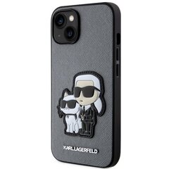 Karl Lagerfeld KLHCP14SSANKCPG iPhone 14 6.1" hardcase srebrny|silver Saffiano Karl & Choupette цена и информация | Чехлы для телефонов | pigu.lt