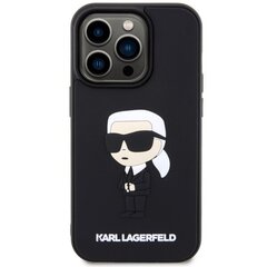 Чехол Karl Lagerfeld KLHCP14X3DRKINK для iPhone 14 Pro Max 6.7" hardcase Rubber Ikonik 3D, черный цена и информация | Чехлы для телефонов | pigu.lt