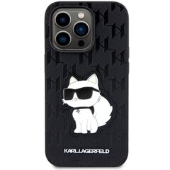 Чехол Karl Lagerfeld KLHCP14XSAKHPCK для iPhone 14 Pro Max 6.7" Saffiano Monogram Choupette, черный цена и информация | Чехлы для телефонов | pigu.lt