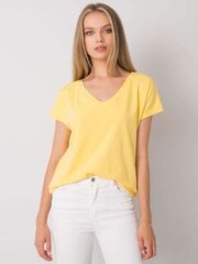 Marškinėliai moterims 2016102986546, geltoni kaina ir informacija | Marškinėliai moterims | pigu.lt