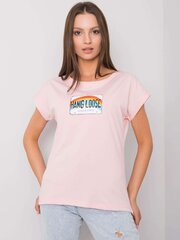 Marškinėliai moterims 2016102970026, rožiniai цена и информация | Футболка женская | pigu.lt