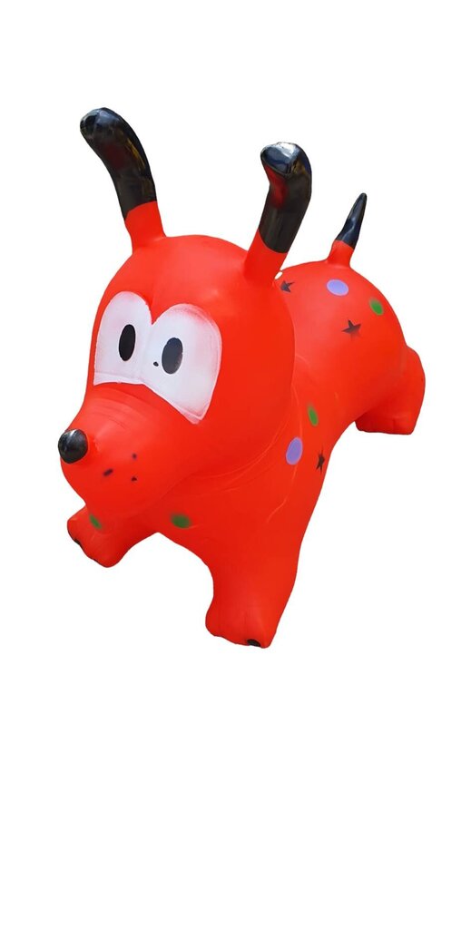 Guminis šokliukas Šuniukas, raudonas kaina ir informacija | Žaislai kūdikiams | pigu.lt