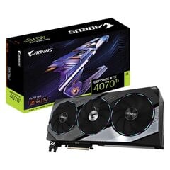 Gigabyte Aorus GeForce RTX 4070 Master 12GB GDDR6X (GV-N4070AORUS M-12GD) kaina ir informacija | Vaizdo plokštės (GPU) | pigu.lt