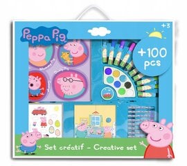 Kūrybinis rinkinys Peppa Pig, 100 vnt цена и информация | Принадлежности для рисования, лепки | pigu.lt