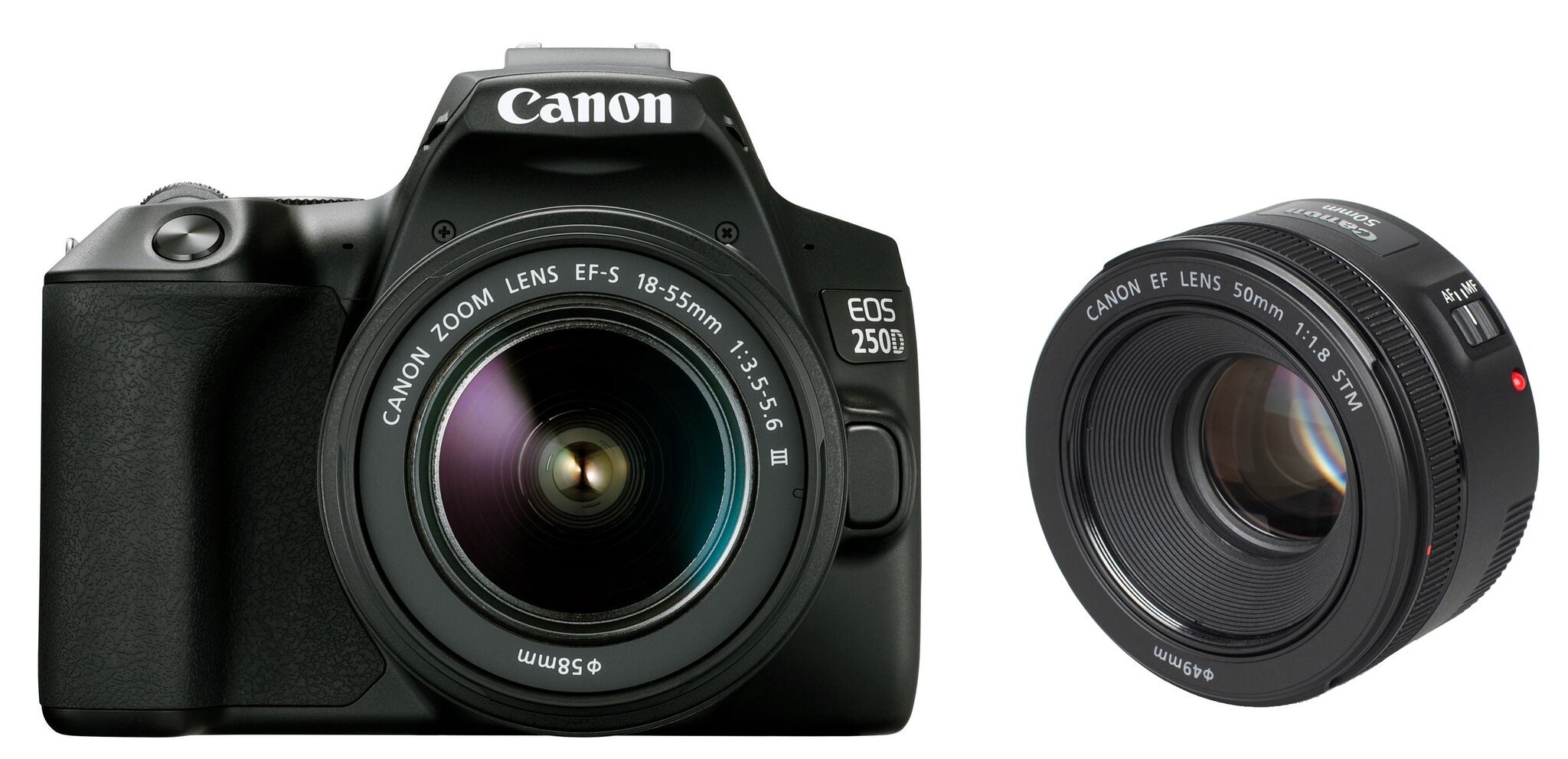 Canon EOS 250D + EF-S 18-55mm III + EF 50mm STM цена и информация | Skaitmeniniai fotoaparatai | pigu.lt
