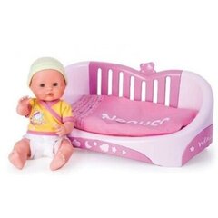 Lėlė su lovele Famosa Nenuco Baby, 35 cm цена и информация | Игрушки для девочек | pigu.lt