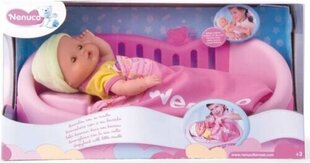 Lėlė su lovele Famosa Nenuco Baby, 35 cm цена и информация | Игрушки для девочек | pigu.lt