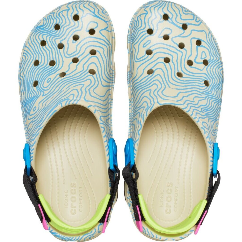 Crocs™ šlepetės moterims Classic AT Topographic Clog 232328, mėlynos цена и информация | Šlepetės moterims | pigu.lt