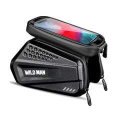 Универсальный держатель телефона на велосипед WILDMAN ES6, водостойкий, 1.2 л цена и информация | Держатели для телефонов | pigu.lt