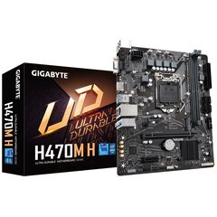 Mainboard GIGABYTE Intel H470 Express H470M H цена и информация | Материнские платы	 | pigu.lt