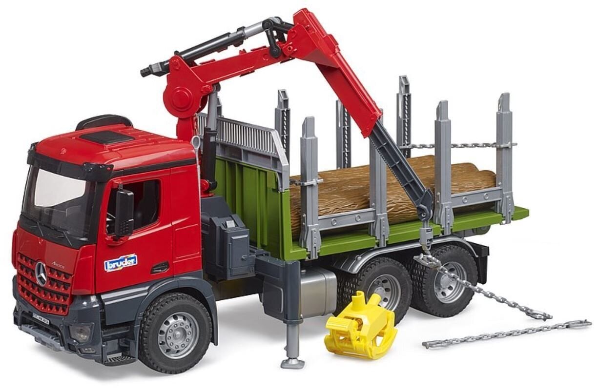 Žaislinis sunkvežimis miškovežis su kranu Bruder MB Arocs 03669 kaina ir informacija | Žaislai berniukams | pigu.lt