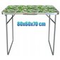 Sulankstomas turistinis stalas Flower, 80x60cm, žalias kaina ir informacija | Turistiniai baldai | pigu.lt