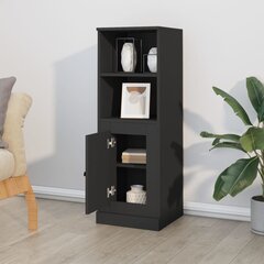 vidaXL Komoda, juodos spalvos, 36x35,5x103,5cm, apdirbta mediena цена и информация | Шкафчики в гостиную | pigu.lt