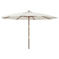 Sodo skėtis nuo saulės vidaXL 400x273cm, baltas цена и информация | Зонты, маркизы, стойки | pigu.lt
