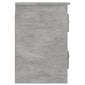 vidaXL Sieninės naktinės spintelės, 2vnt., betono pilkos, 41,5x36x53cm цена и информация | Spintelės prie lovos | pigu.lt