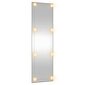 Sieninis veidrodis su LED lemputėmis vidaXL 30x100cm kaina ir informacija | Veidrodžiai | pigu.lt