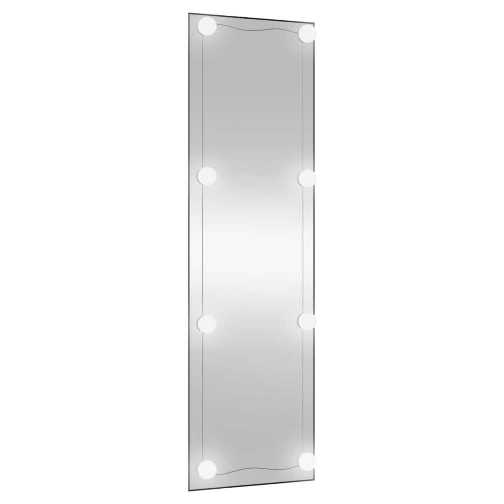 Sieninis veidrodis su LED lemputėmis vidaXL 30x100cm kaina ir informacija | Veidrodžiai | pigu.lt