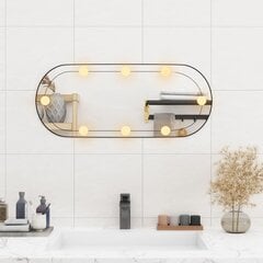 Sieninis veidrodis su LED lemputėmis vidaXL 30x70cm цена и информация | Зеркала | pigu.lt