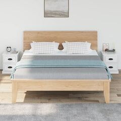 vidaXL Naktinės spintelės, 2vnt., baltos, 39x39x47,5cm, mediena kaina ir informacija | Spintelės prie lovos | pigu.lt