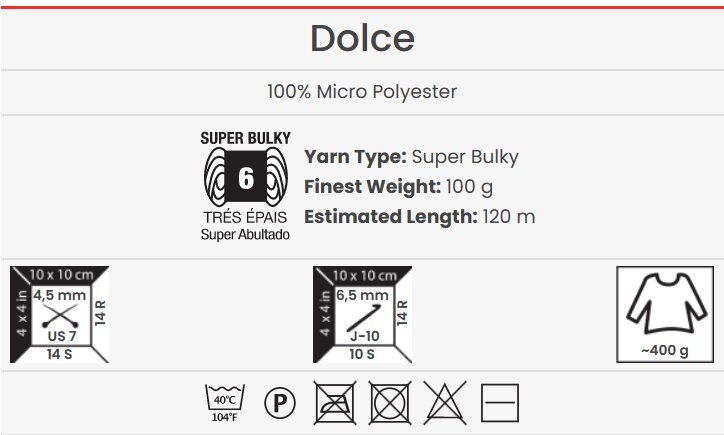 Mezgimo siūlai YarnArt Dolce 100 g, spalva 742 kaina ir informacija | Mezgimui | pigu.lt