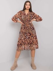 Suknelė moterims Ex Moda, ruda kaina ir informacija | Suknelės | pigu.lt