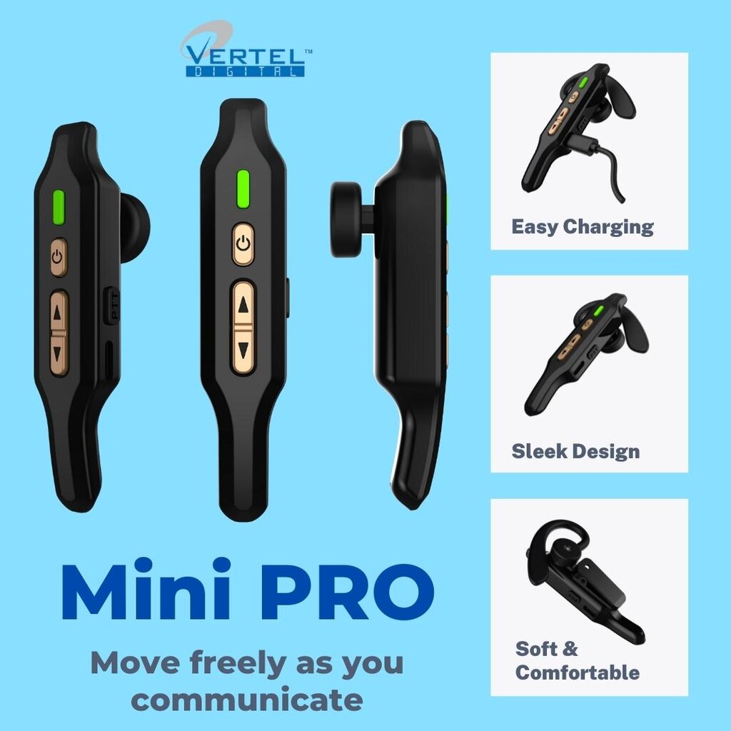 Vertel Mini Pro Ear PMR446 цена и информация | Radijo stotelės, racijos | pigu.lt