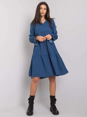 Женское синее платье с принтом цена и информация | Платья | pigu.lt