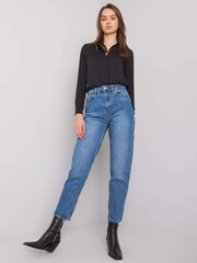 Женские ярко-синие джинсовые брюки из денима цена и информация | Джинсы для женщин | pigu.lt